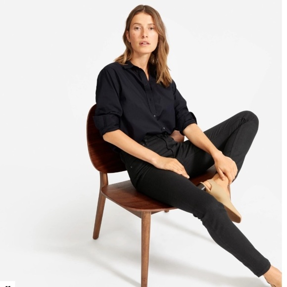 Everlane | The Mid Rise Skinny Jean Black Size 25 - Picture 3 of 9